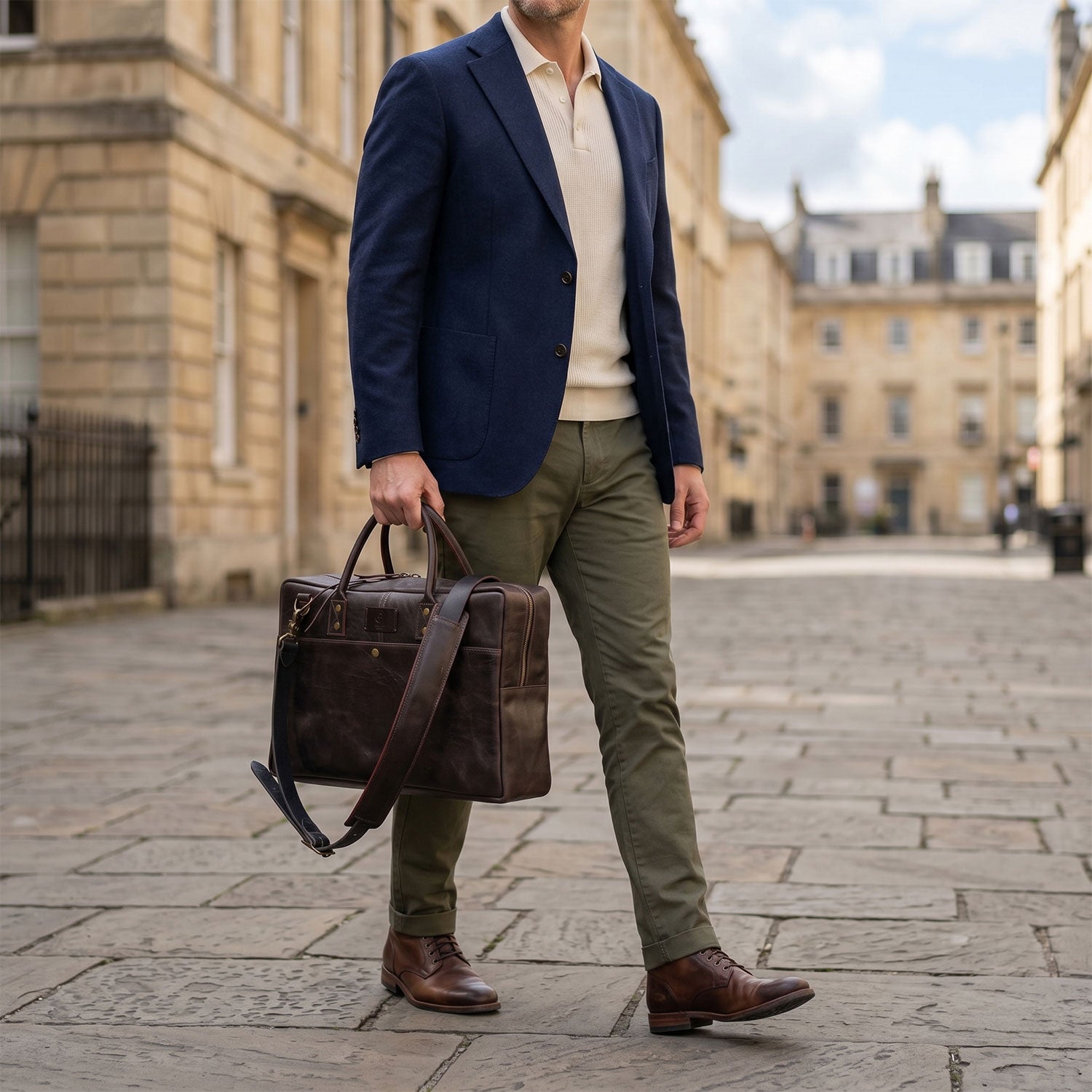 One-Off LaSalle Leather Briefcase