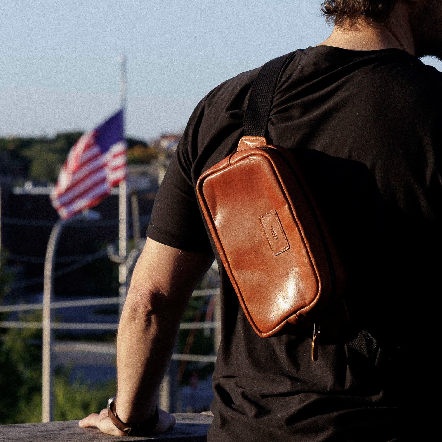 One-Off Sling Bag, English Tan Dublin (Branded)