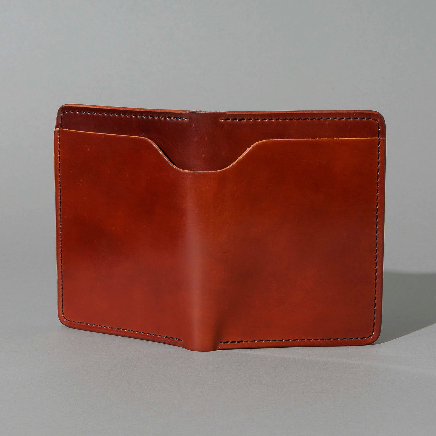 Fat Herbie in Garnet Shell Cordovan, Black Details, back view