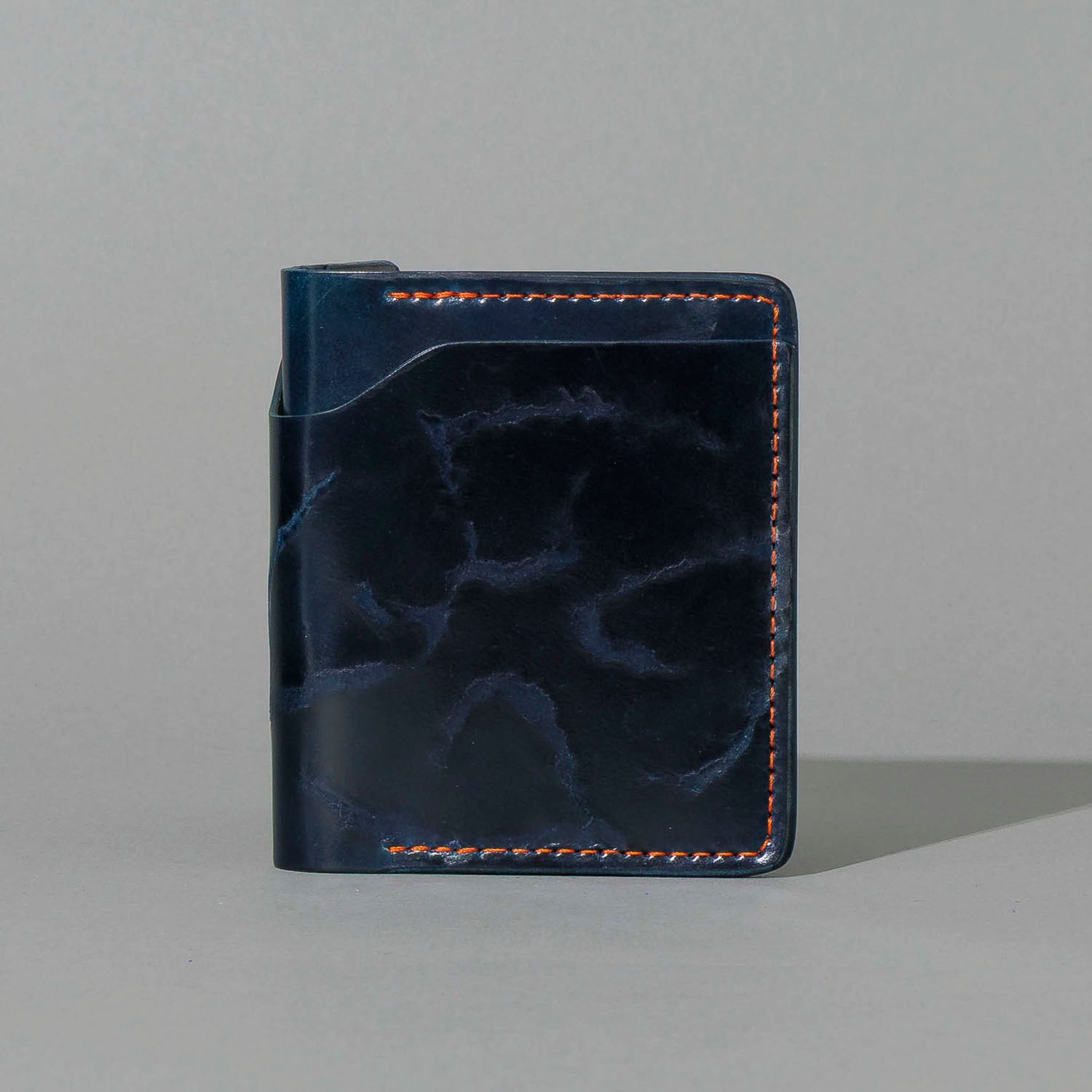One-Off Tony the Ant in Branded Blue Shell Cordovan, front view, shot 1
