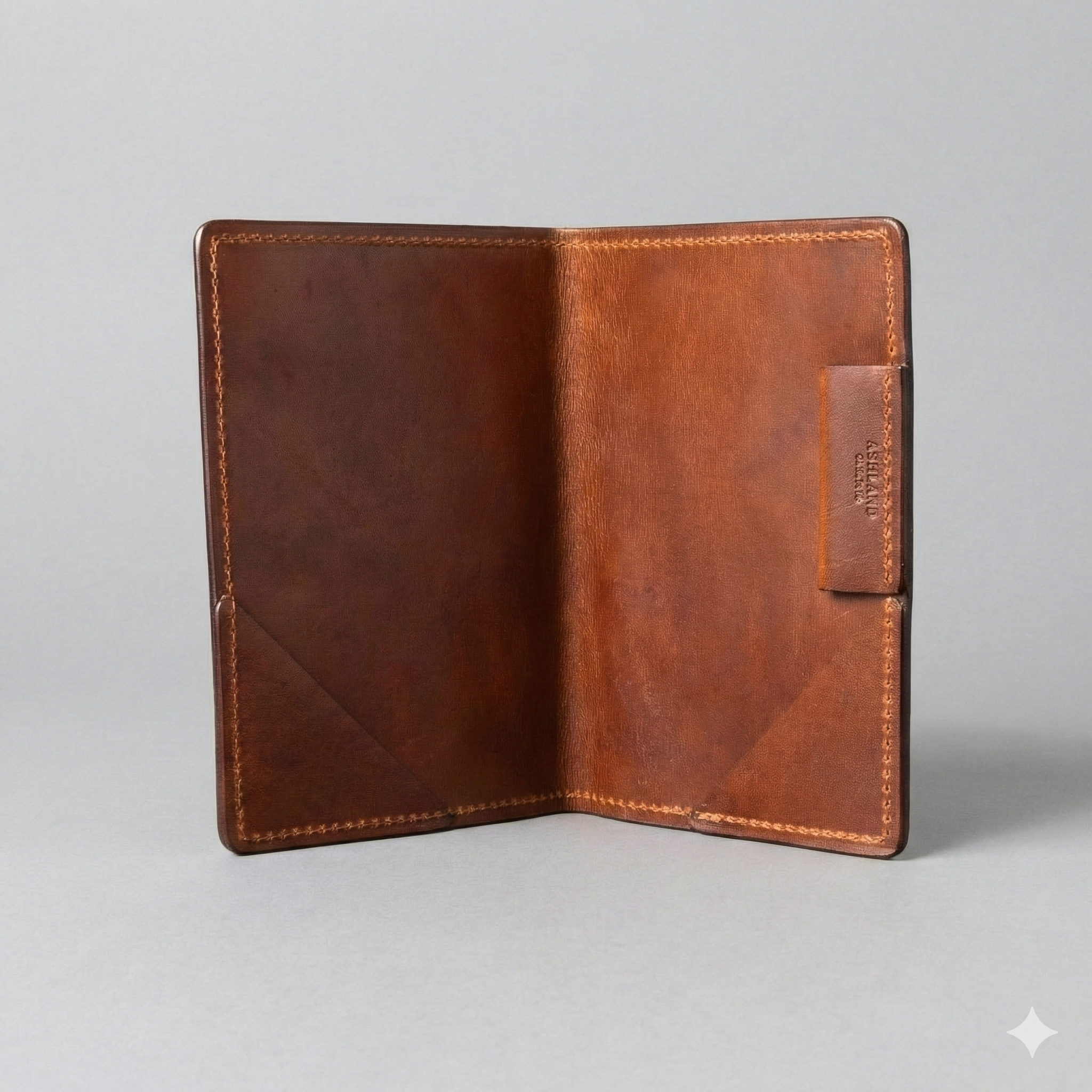 Leather Golf Scorecard Holder - Brown
