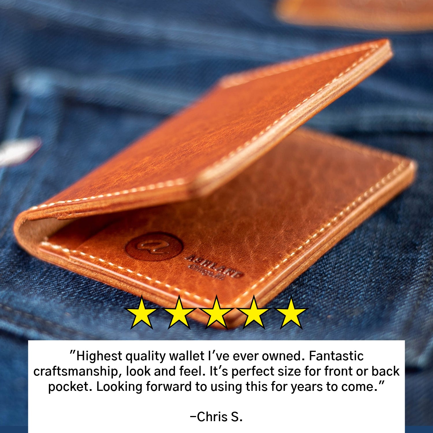 Review: It's the perfect size for front or back pocket. Looking forward to using this for years to come!" -- Chris S.