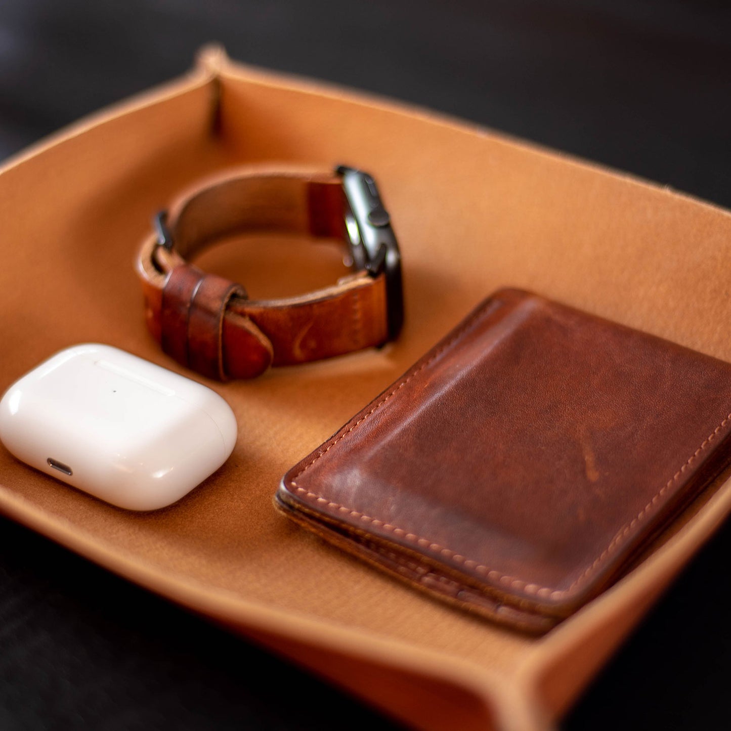 Leather Valet Tray