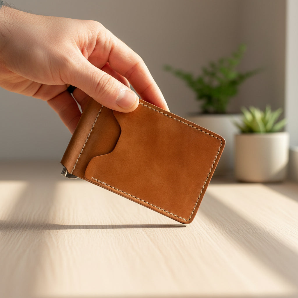 Leather Money Clip