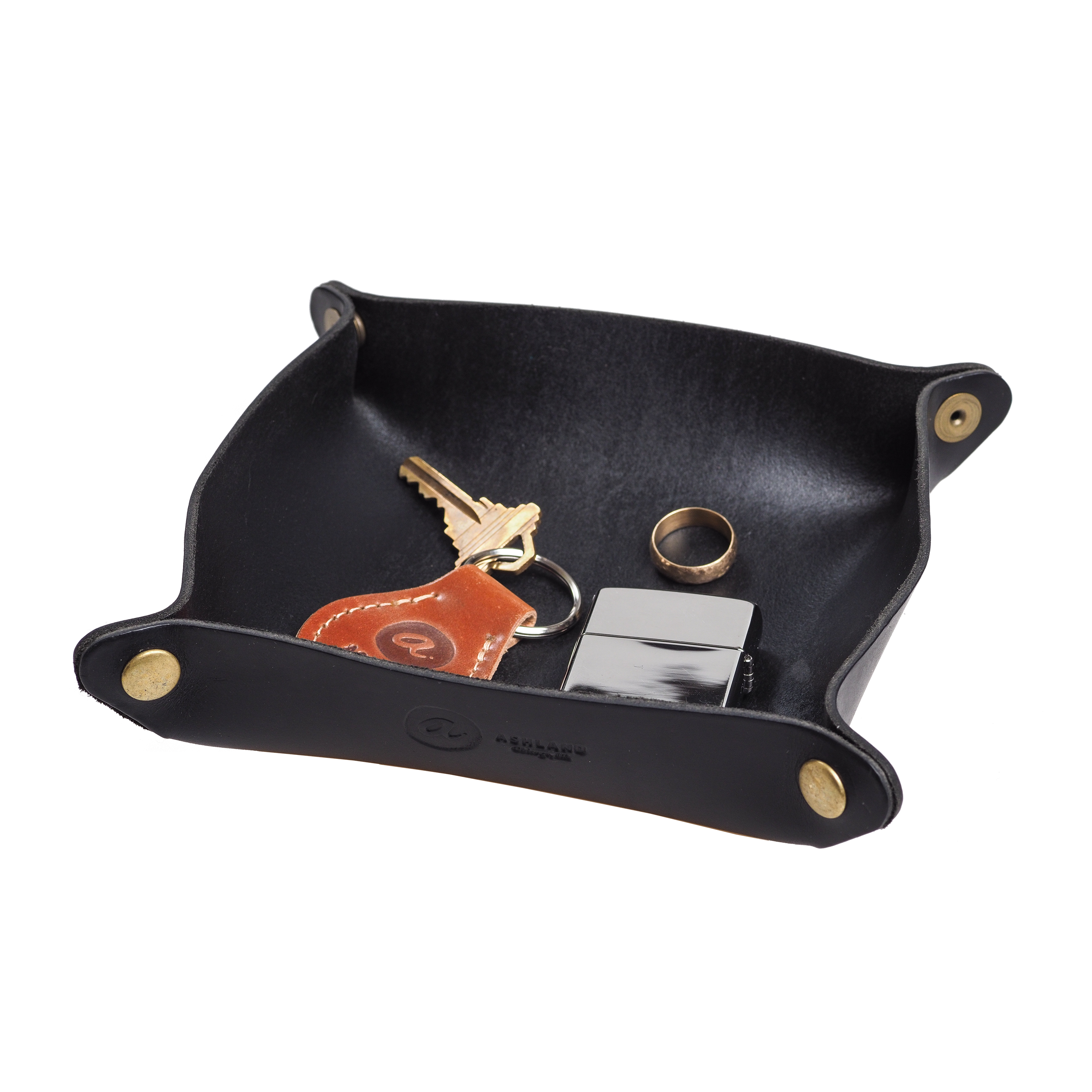 leather valet tray
