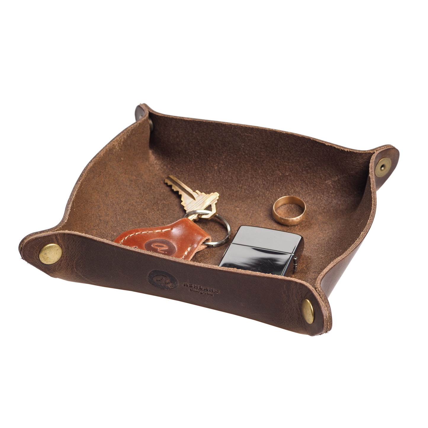 leather valet tray