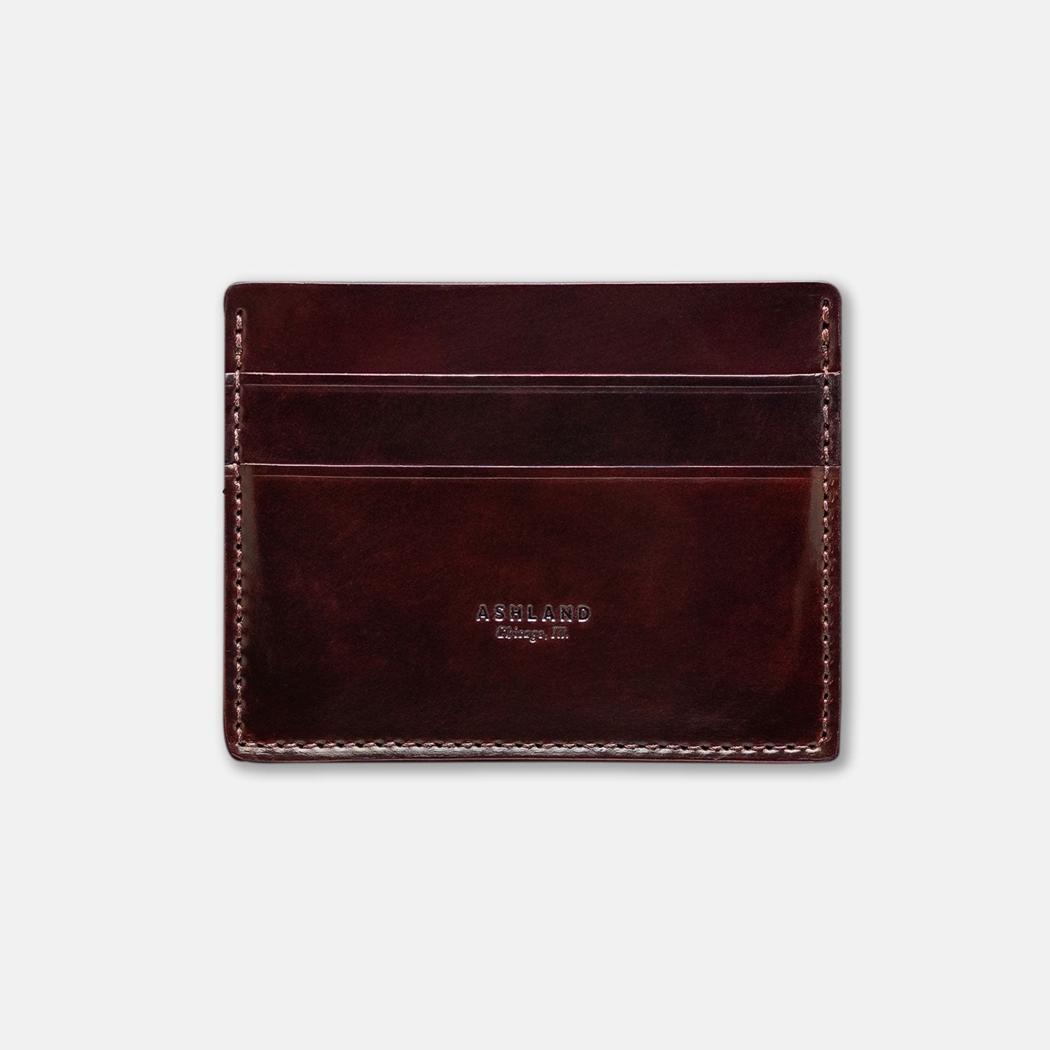 ashland leather wallet shell cordovan card holder