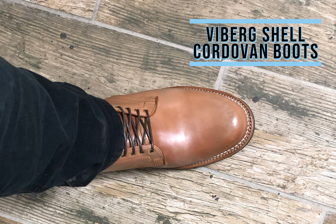 Viberg Natural Shell Cordovan Derby Boots