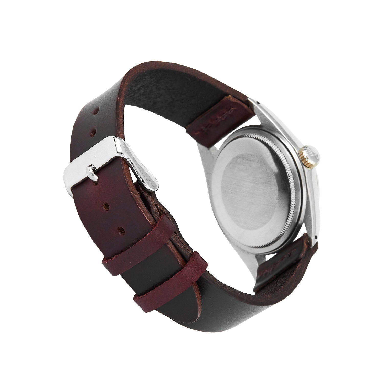 Two-Piece Leather Watch Strap