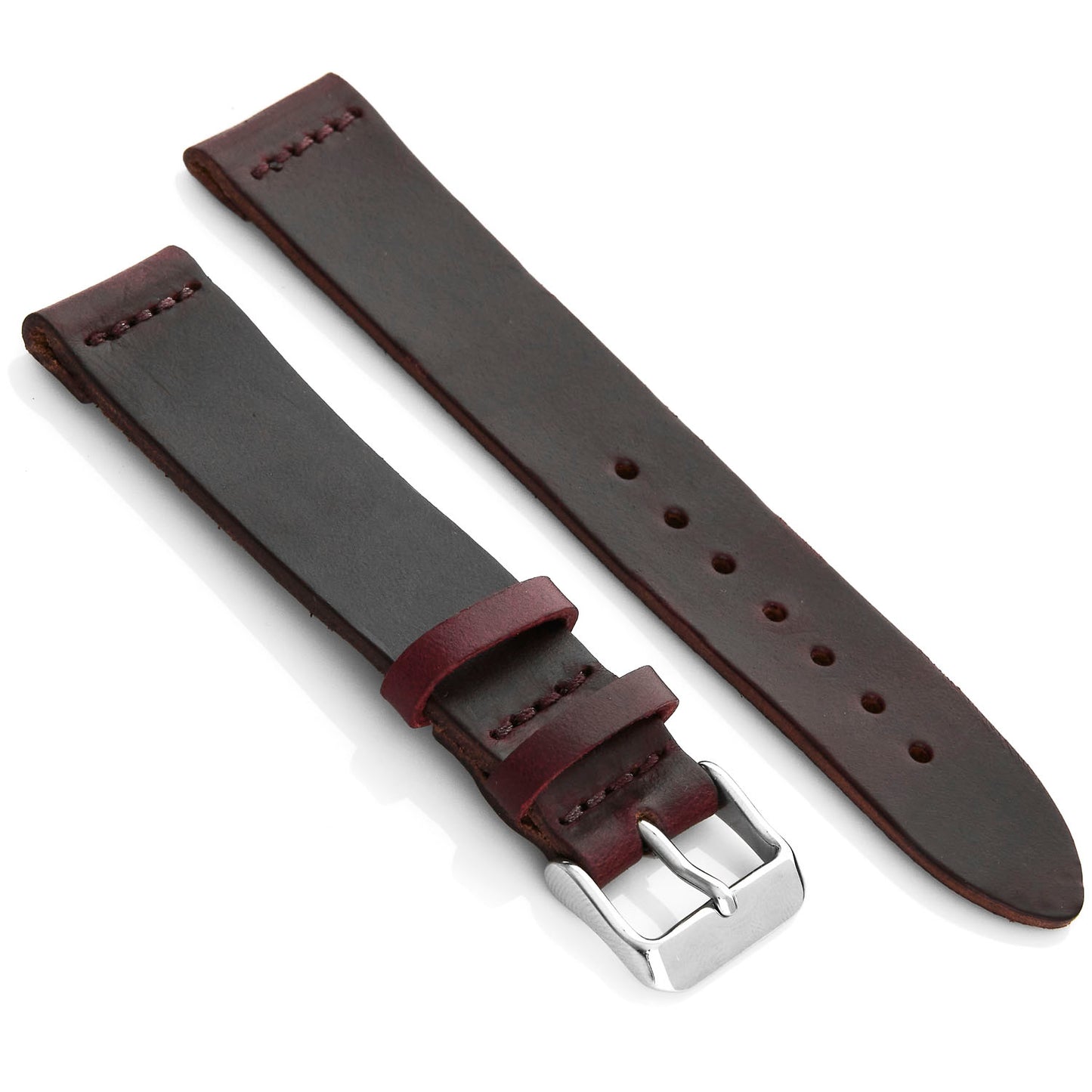 Two-Piece Leather Watch Strap