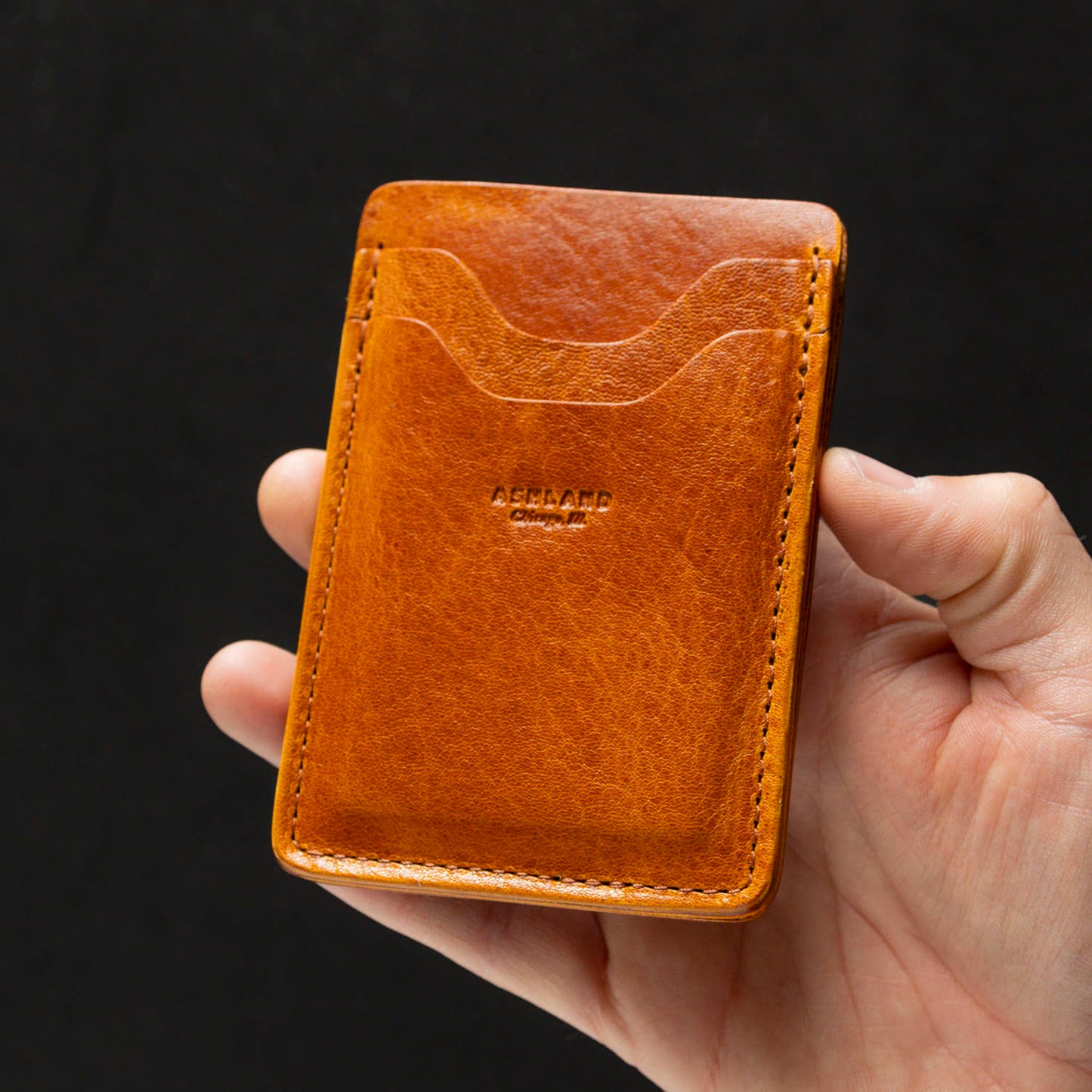 Private Stock Lucky Card Holder with Skip Stitch