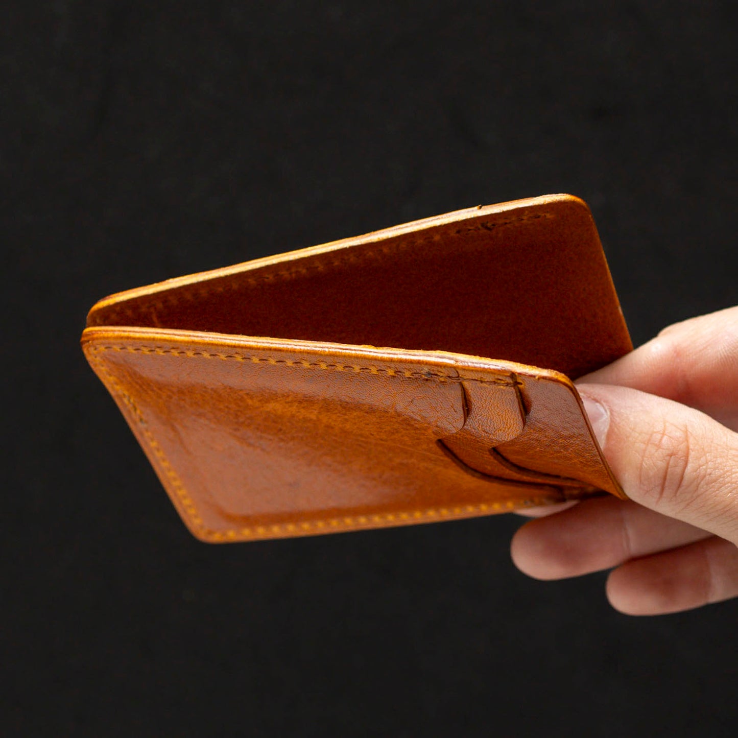 Private Stock Lucky Card Holder with Skip Stitch