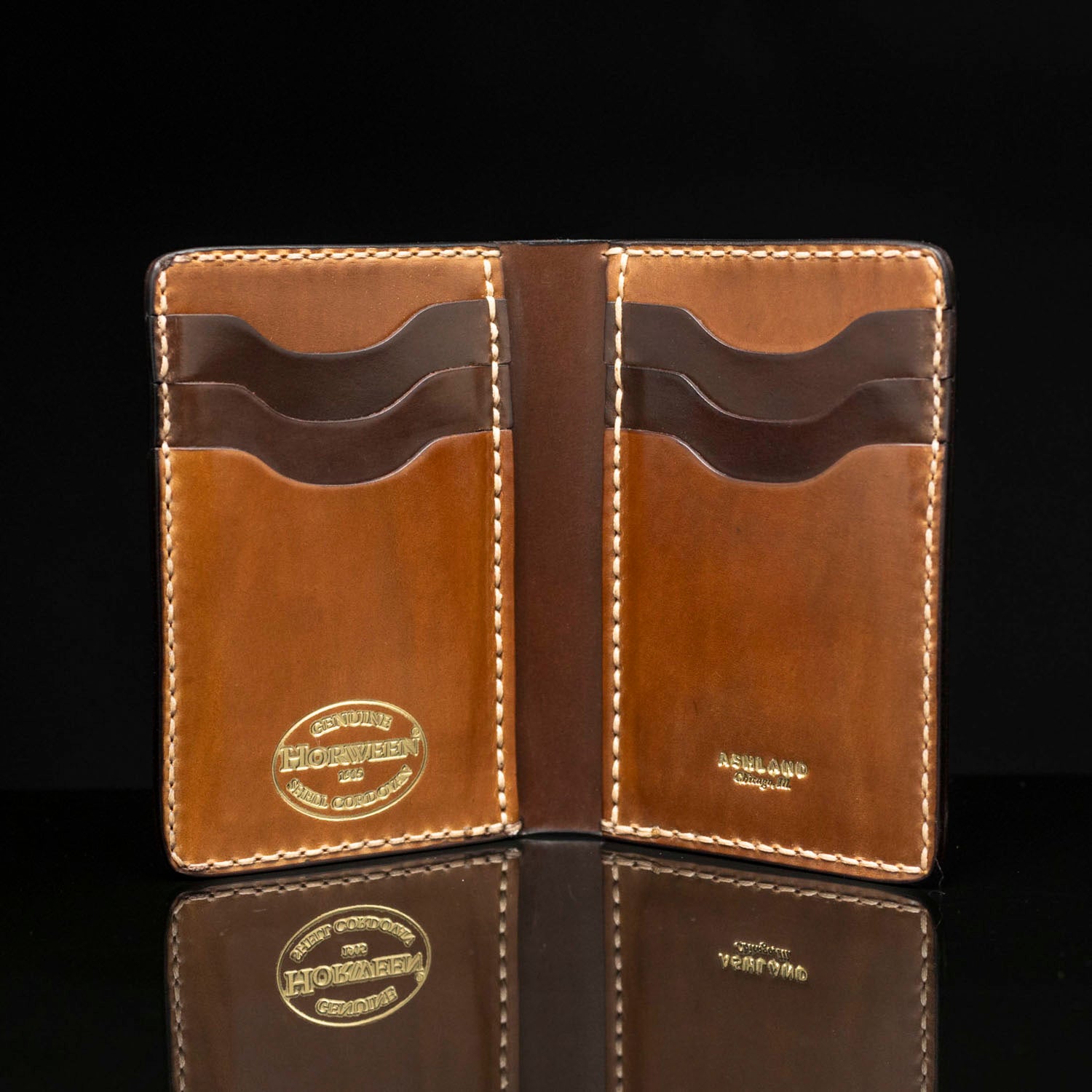 Vertical 8-Slot Bugs Moran Minimalist Leather Card Holder | USA Made ...