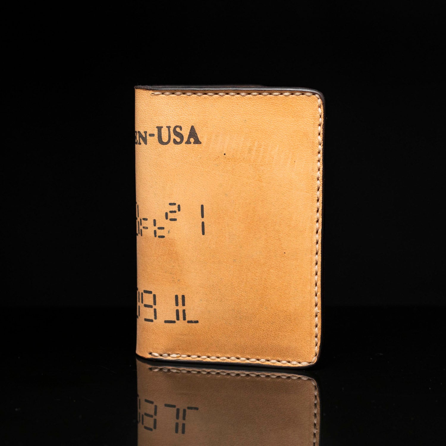 Vertical 8-Slot Bugs Moran Minimalist Leather Card Holder | USA Made ...