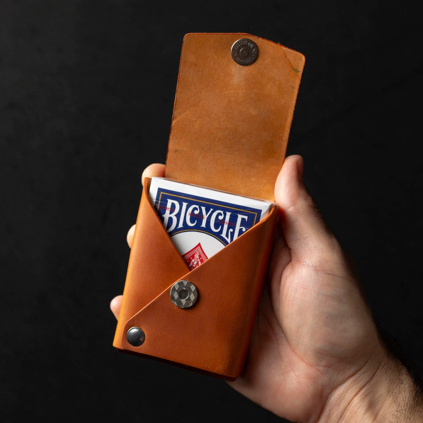 Irregular Leather Playing Card Case