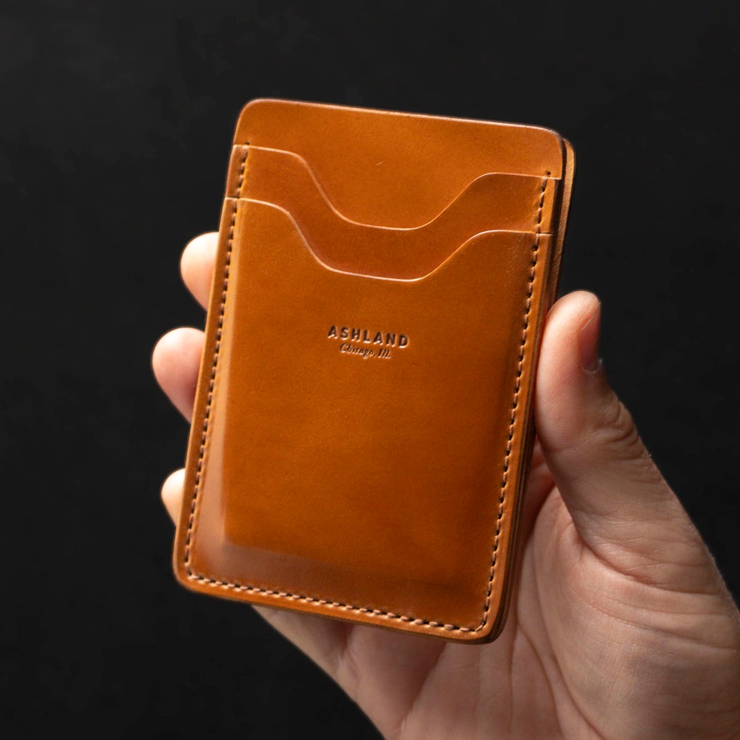 Private Stock Lucky Card Holder with Skip Stitch