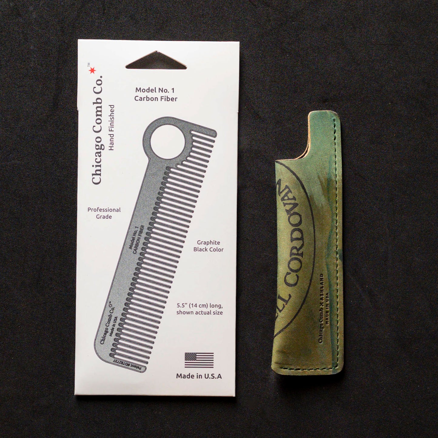 Chicago Comb & Leather Sheath