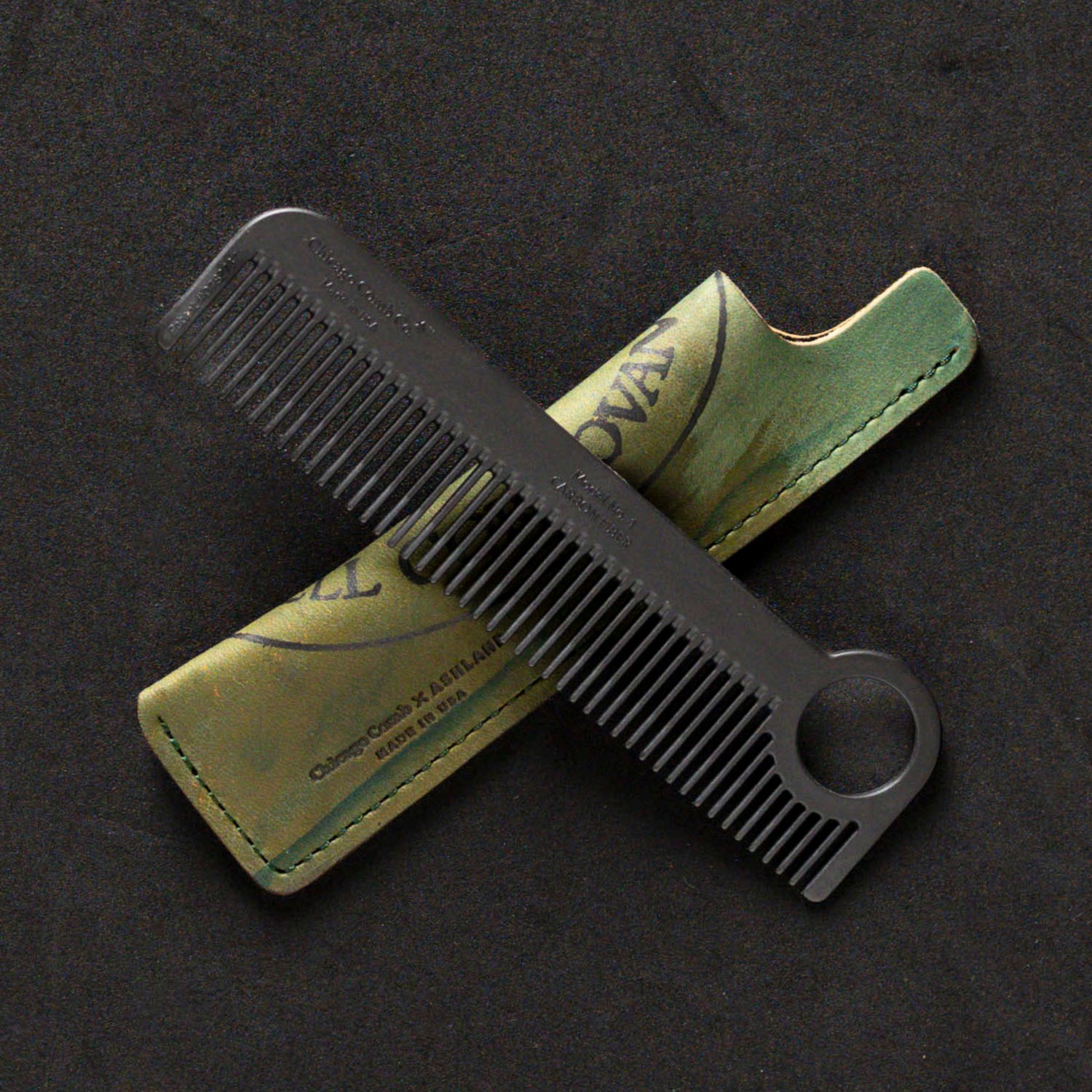 Chicago Comb & Leather Sheath