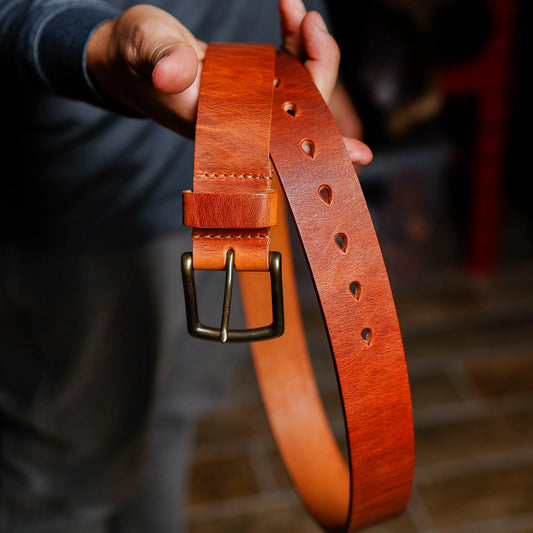 Irregular Horween Leather Belt