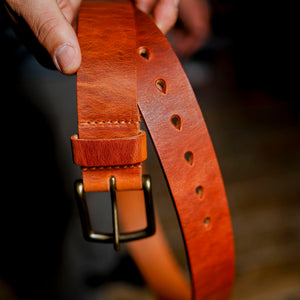 Ashland Leather Co. | Horween Leather Belt for Men - English Tan Dublin English Tan Dublin - 36