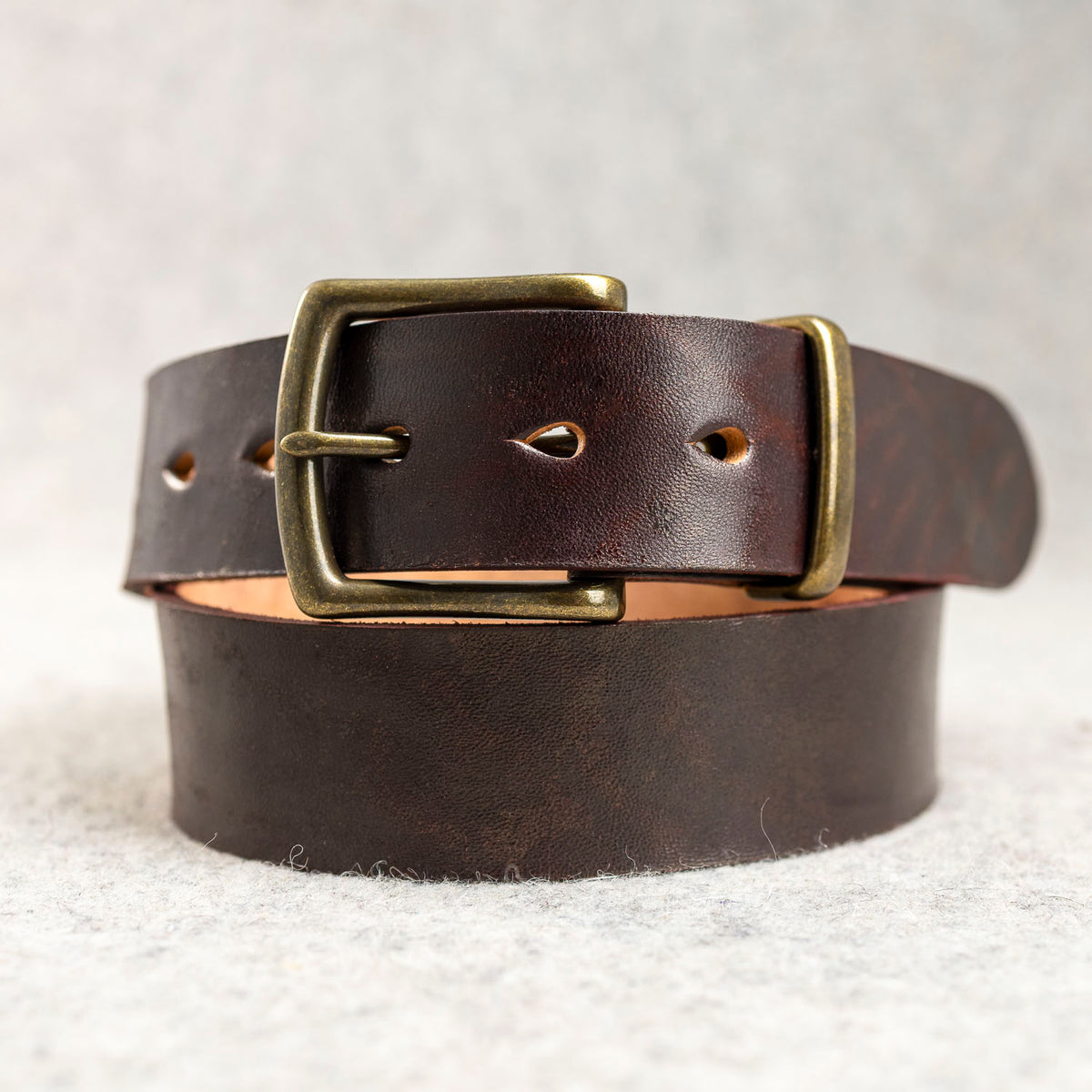 Ashland Leather Co. | Horween Leather Belt for Men - Brown Chromexcel Natural CXL - 36