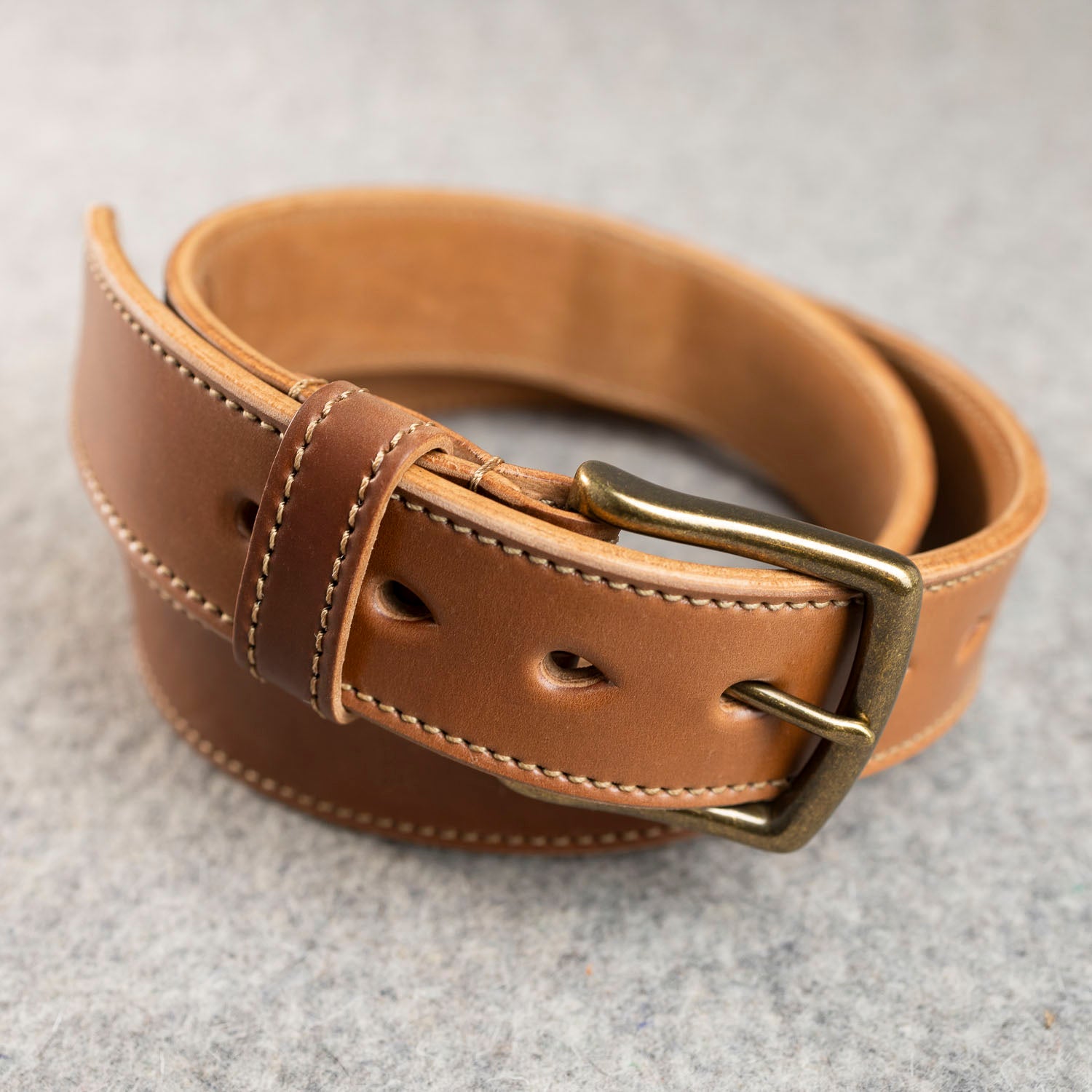 Ashland Leather Co. | Horween Leather Belt for Men - Brown Chromexcel Natural CXL - 36