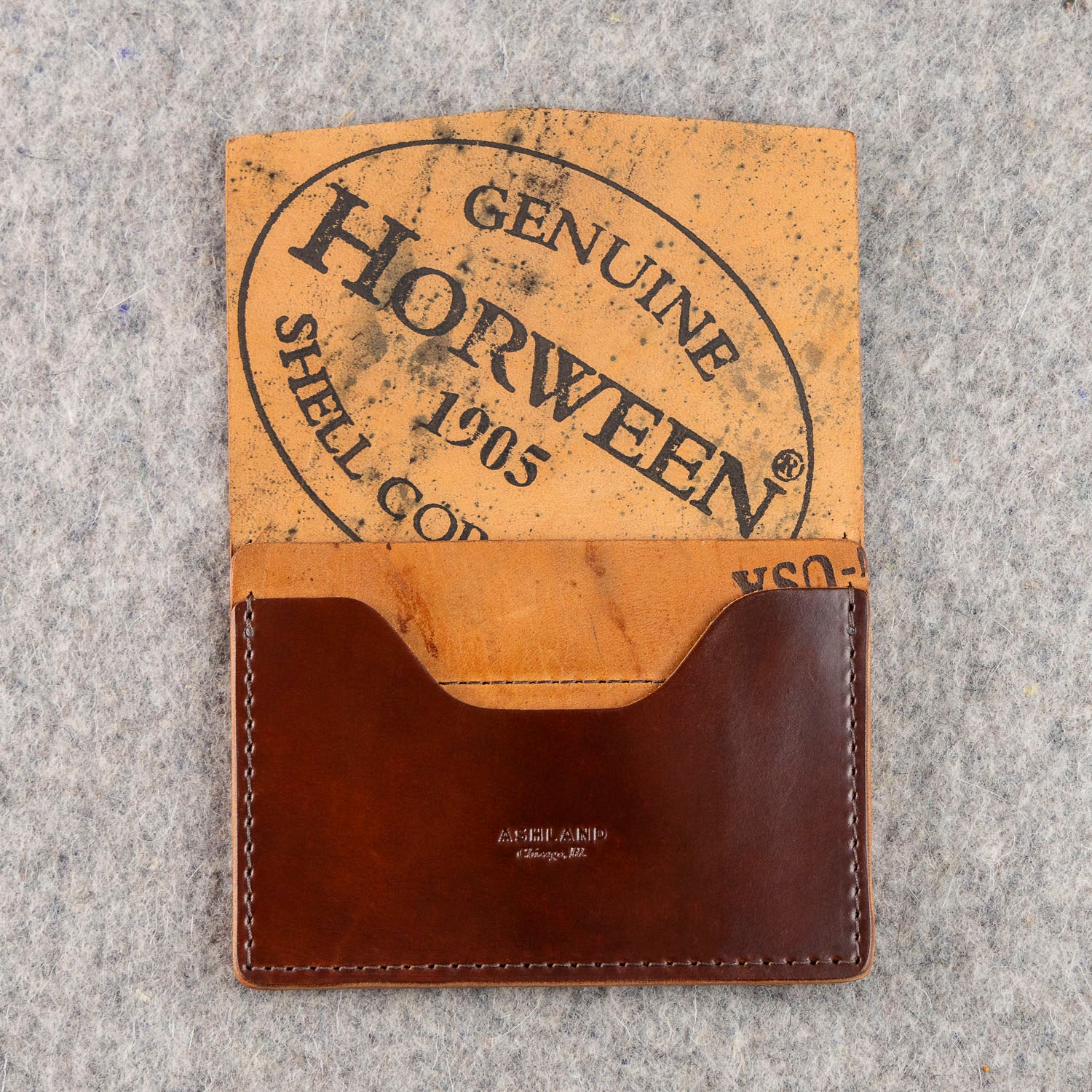 Ashland Leather Co. | Men's Leather Wallet - Tan Wallet - Horween Dublin