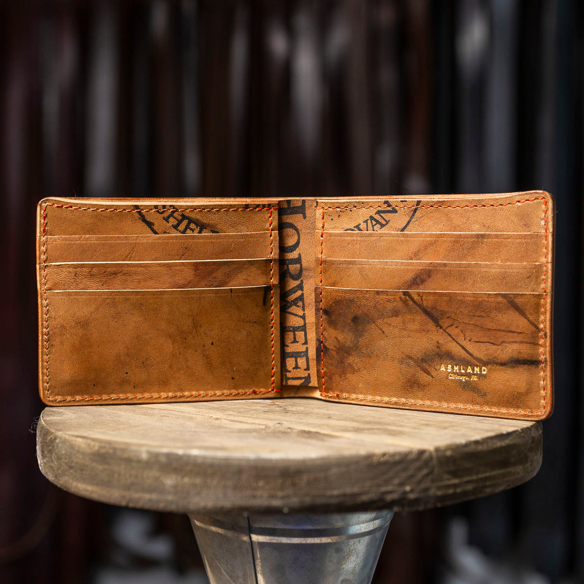 Ashland Leather Co. | Men's Leather Wallet - Tan Wallet - Horween Dublin