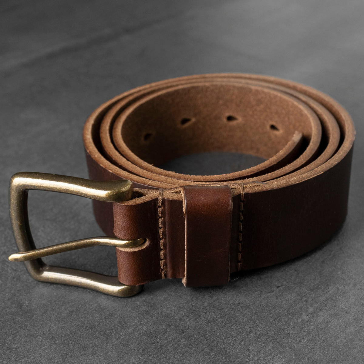 Chocolate Brown Braided Moroccan Leather Belt