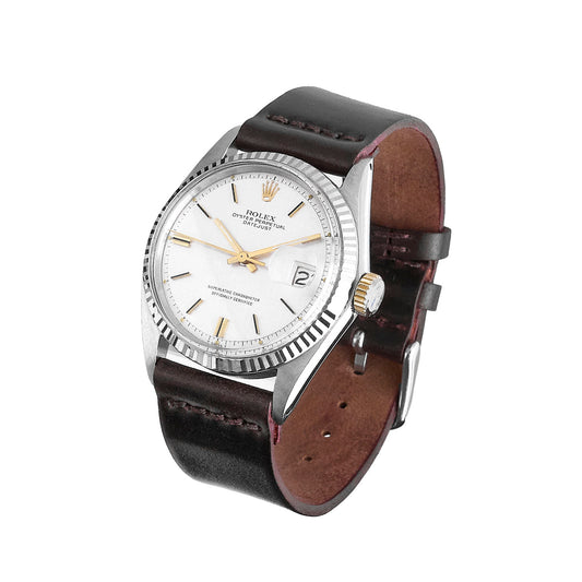 Two-Piece Leather Watch Strap