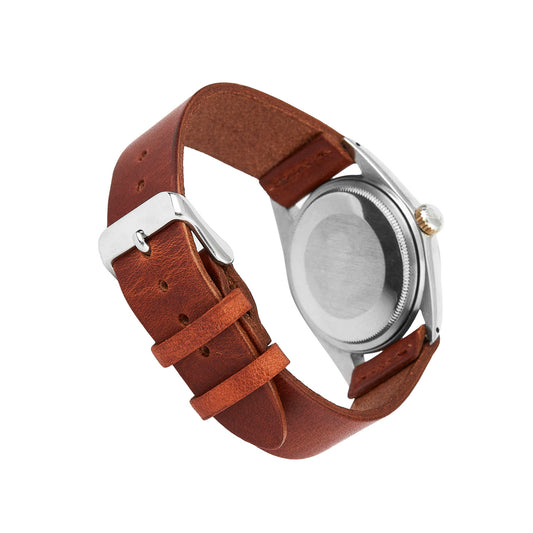 Two-Piece Leather Watch Strap