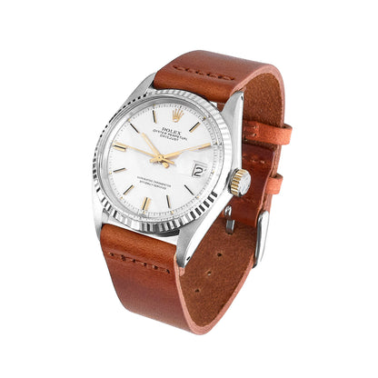 Two-Piece Leather Watch Strap