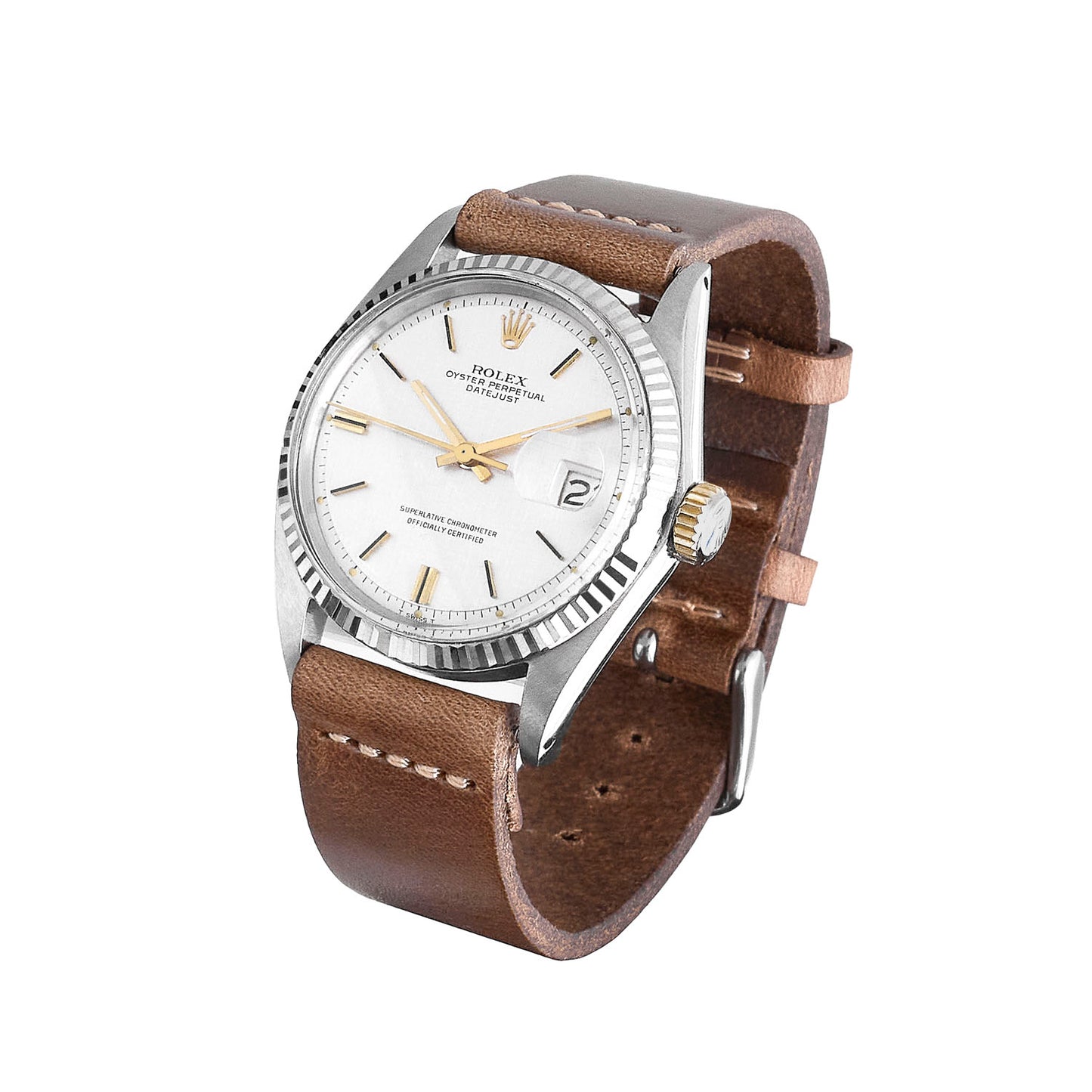 Two-Piece Leather Watch Strap