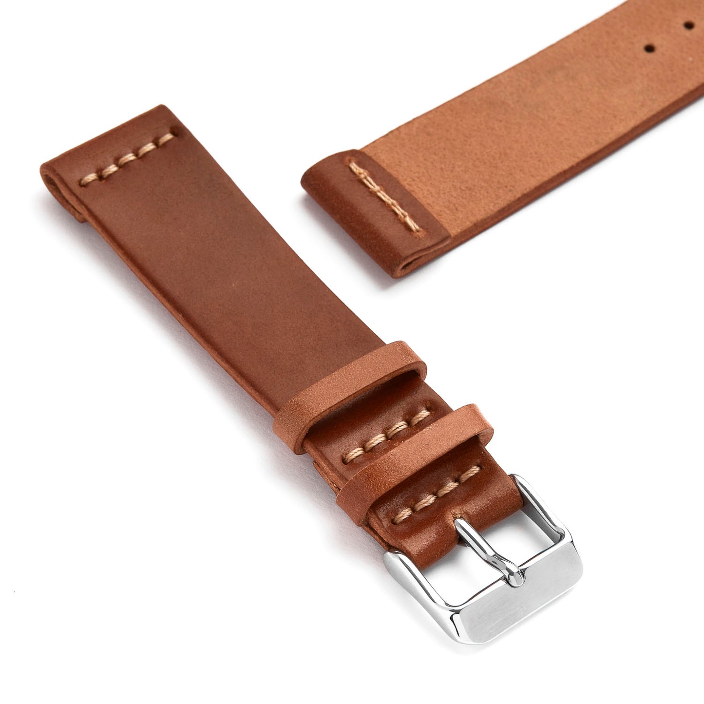 Two-Piece Leather Watch Strap