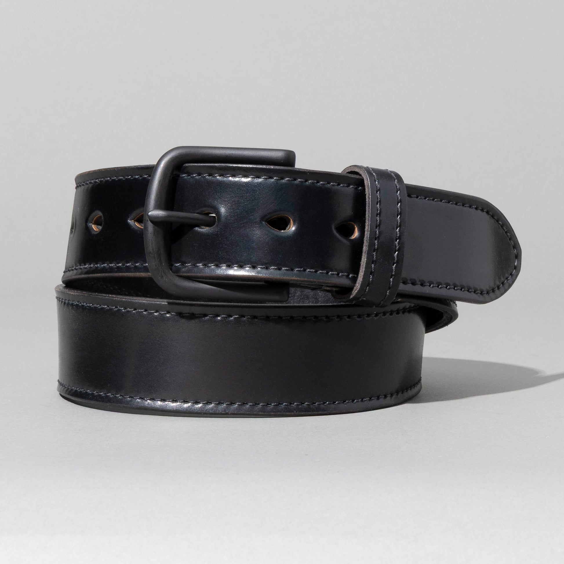 Ashland Leather Co. | Horween Shell Cordovan Belt Black Shell Cordovan 40" Ashland Leather Co. | Horween Shell Cordovan Belt Black Shell Cordovan 40"