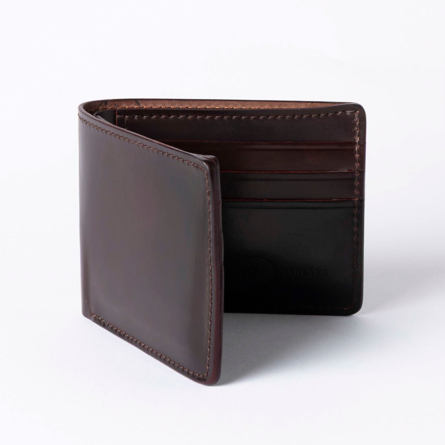 琥珀　② Johnny the Fox Men's Leather Wallet (Dark Brown) | USA Made