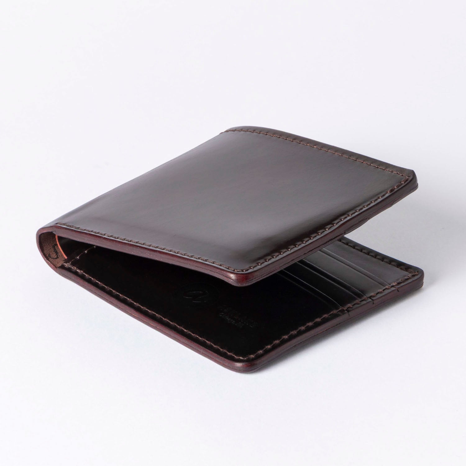 ★ Ashland Leather ケース★ Johnny the Fox Men's Leather Wallet (Dark Brown) | USA Made