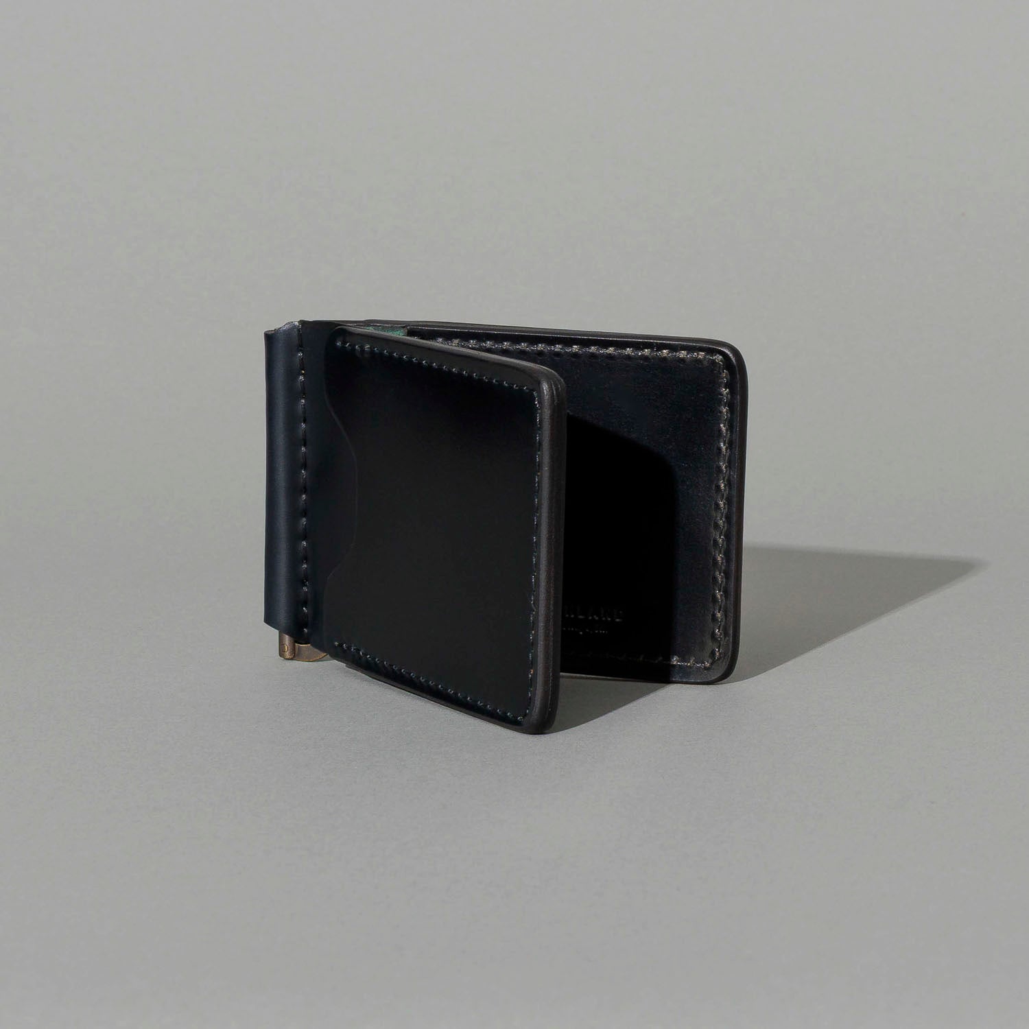 Capone Money Clip – Black Horween® Shell Cordovan – Ashland Leather