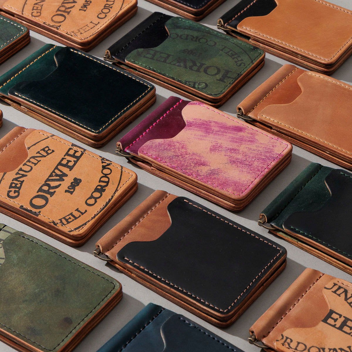 Shell Cordovan Mystery Capone Money Clip