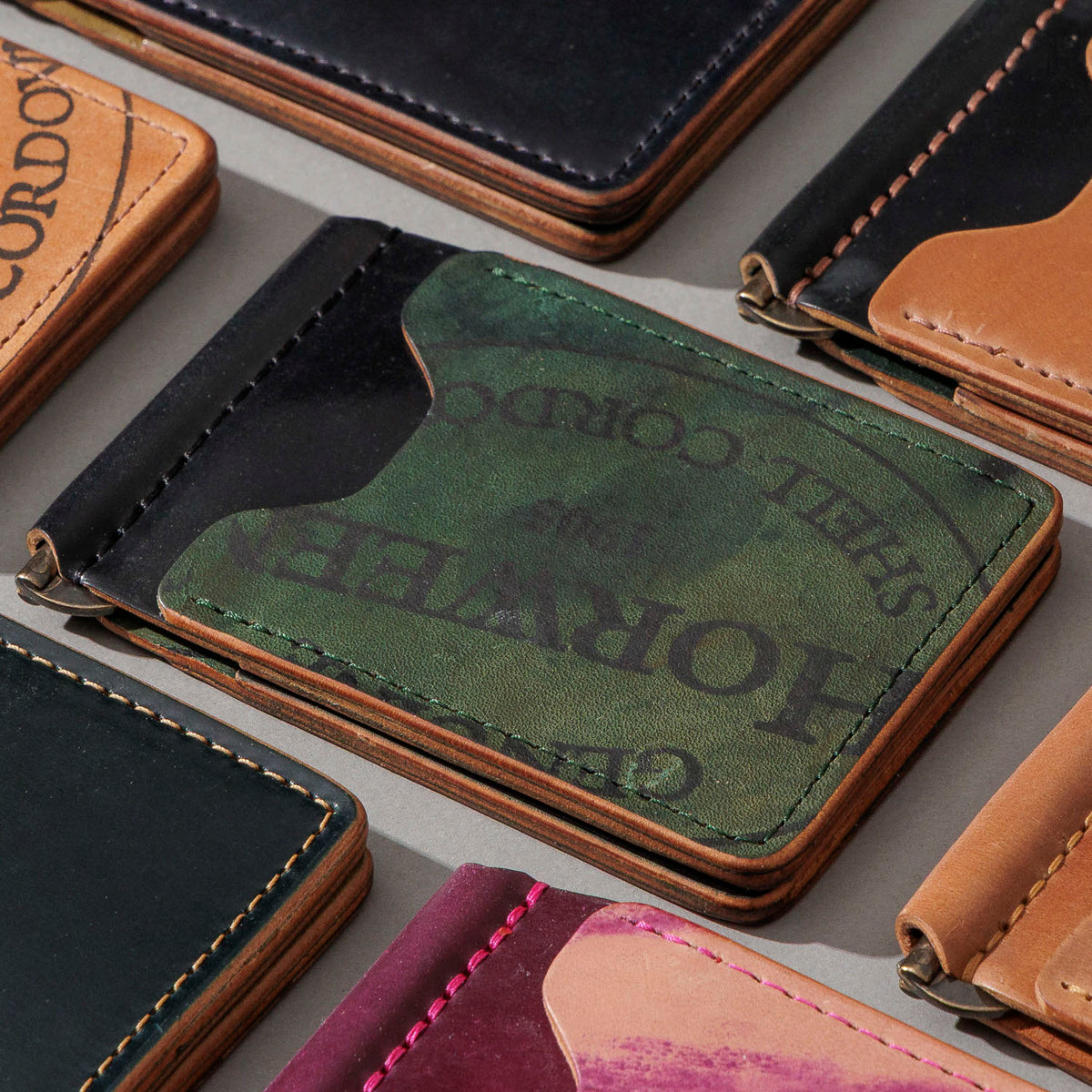Shell Cordovan Mystery Capone Money Clip