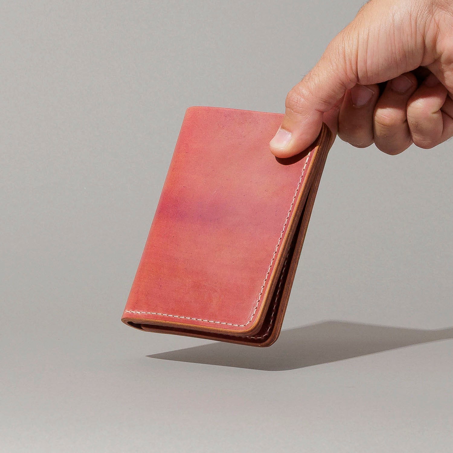 Tall Herbie Wallet (Marbled Magenta Shell Cordovan) | Horween