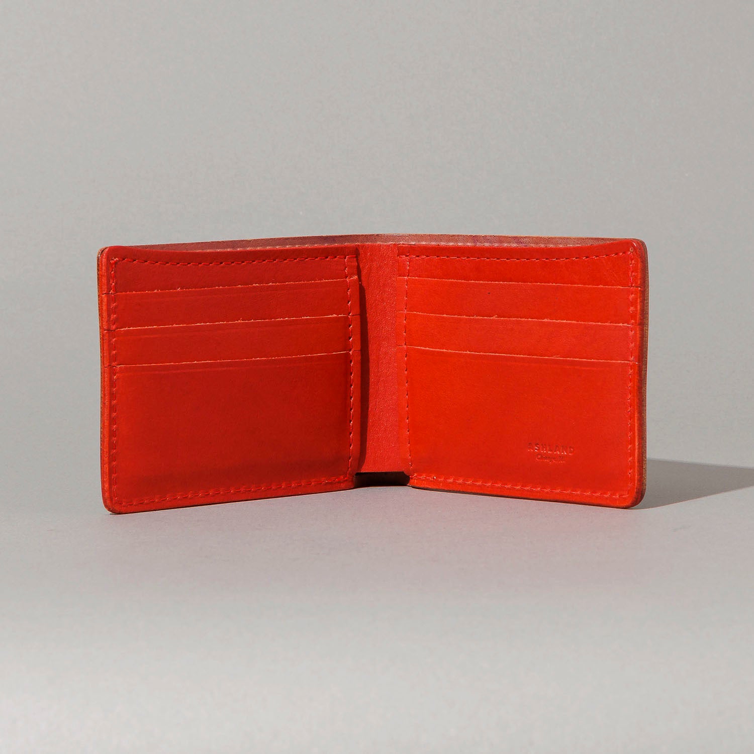 hazama Rock 'n' roll leather wallet 赤 Johnny the Fox (Marbled Magenta Shell / Red Latigo) | Horween