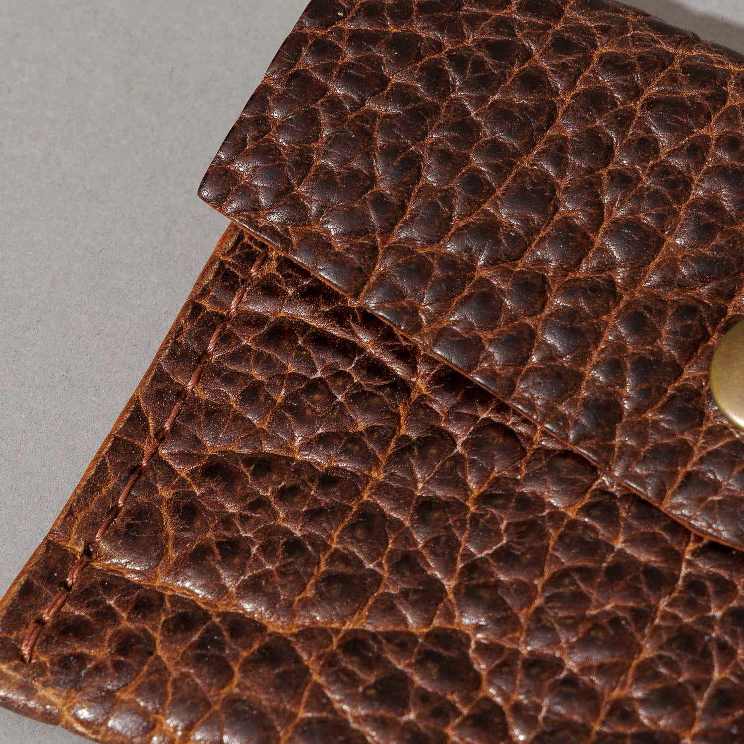 Vic Snap Wallet (Brown American Bison) | Horween® Leather