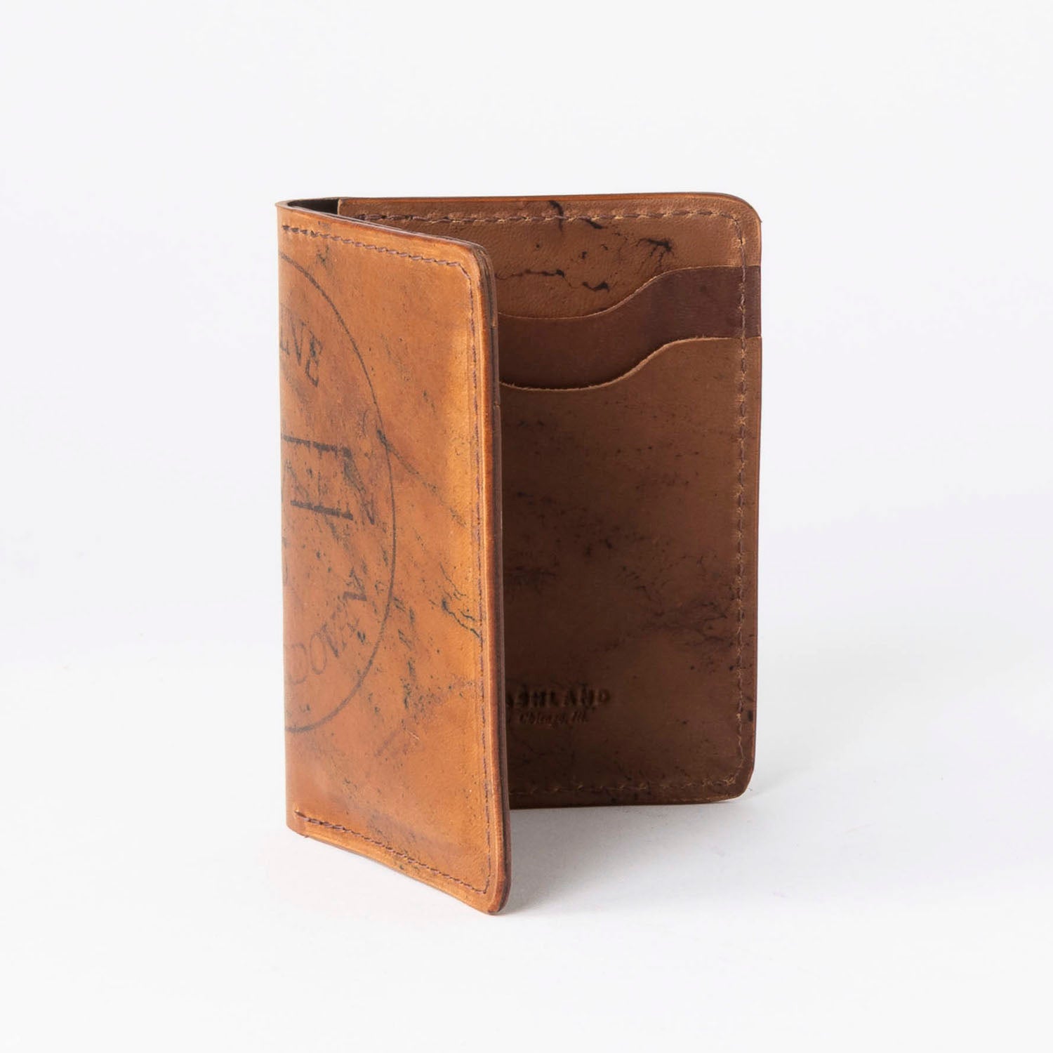 Vertical Bugs Minimalist Leather Wallet | USA Made – Ashland Leather