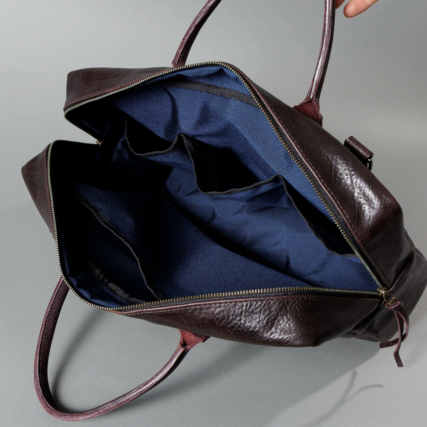 Premium Leather Briefcase Color 8 Horween® Aspen Horsehide