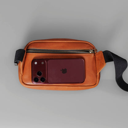 One-Off Sling Bag, English Tan Dublin (Branded)