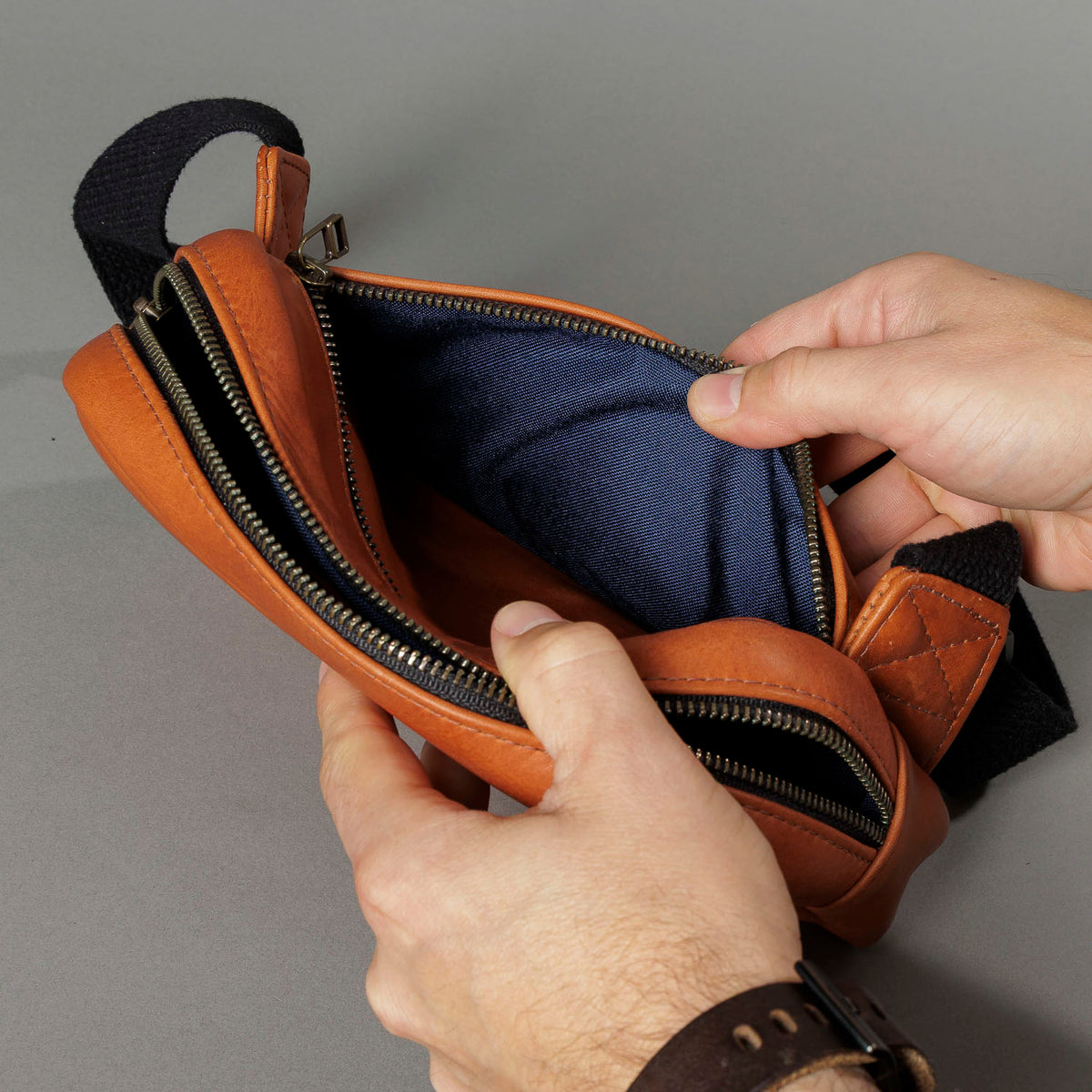 One-Off Sling Bag, English Tan Dublin (Unbranded)
