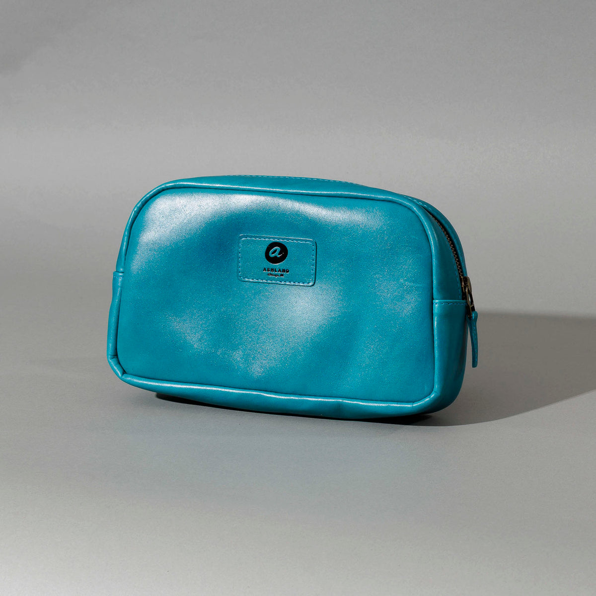 One-off Sling Bag in Horween® Teal Latigo leather, front view