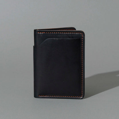 B-Grade One-Off Fat Herbie in Black Dublin & Orange Latigo, Two Hidden Card Slots, back view