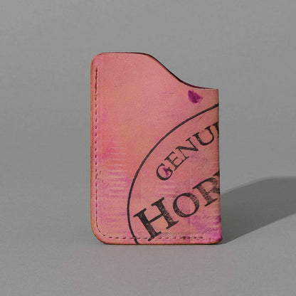 One-Off One-Shot Card Case in Reverse Ultraviolet Shell Cordovan, back view